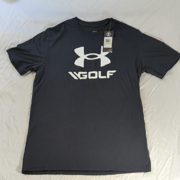 NEW Under Armour Black and White Short Sleeve Tee - Picture 1 of 12